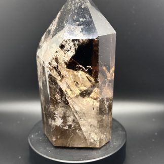 Smokey rainbow quartz tower