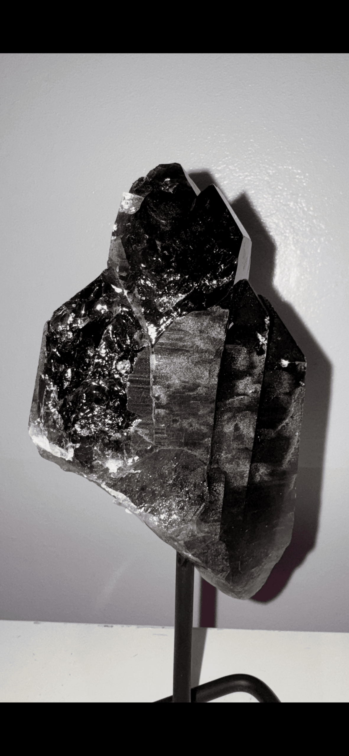 Brazilian Smokey quartz on a stand
