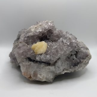 Brazilian amethyst / calcite cluster