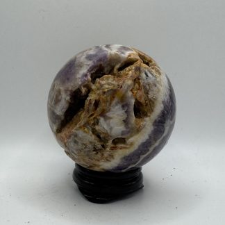 Chevron amethyst sphere large