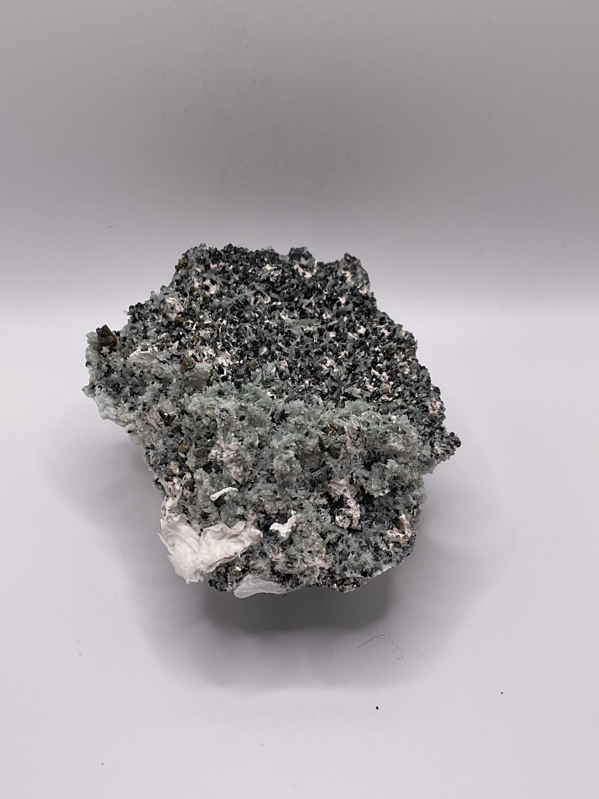 Green quartz with pyrite galena&calcite ( Bulgaria )