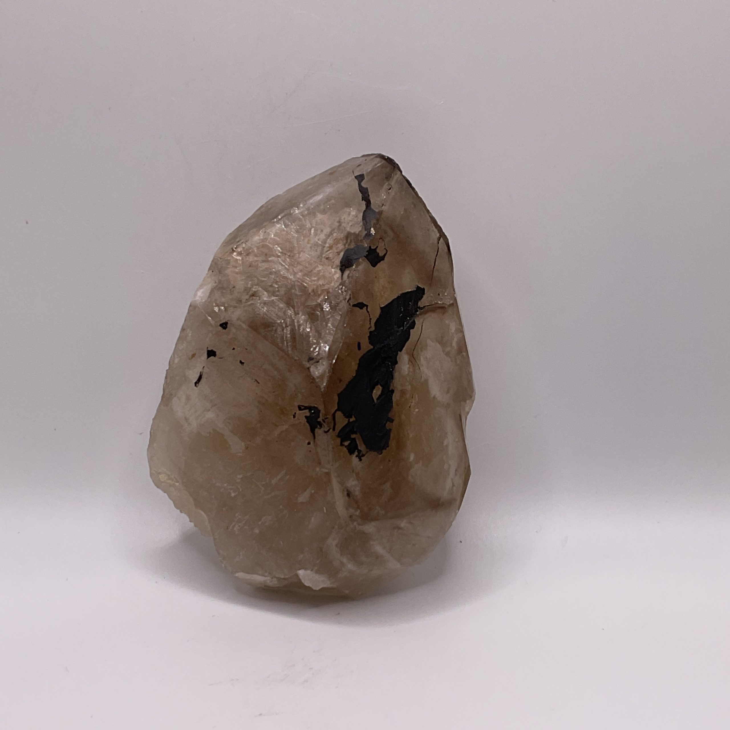 Smoky elestial quartz/black inclusion