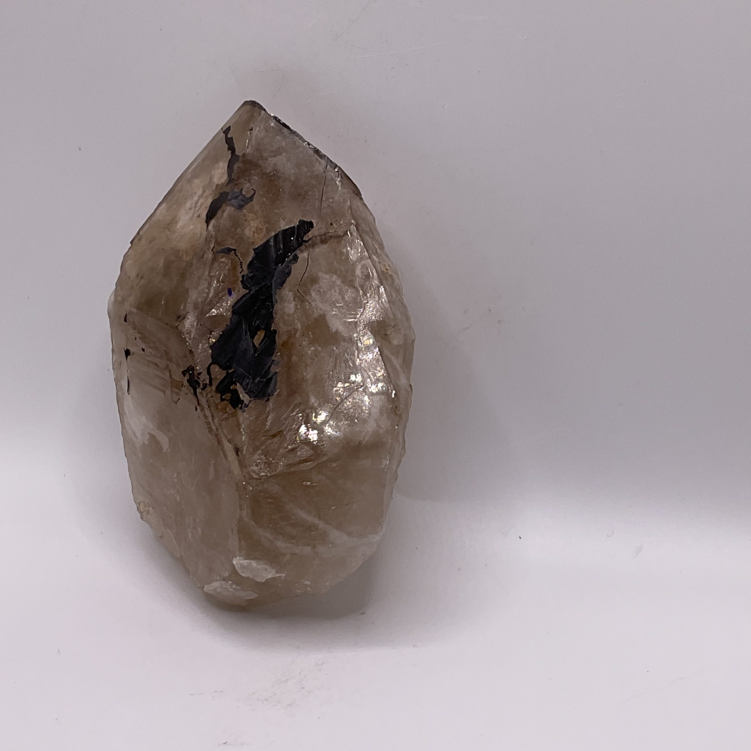 Smoky elestial quartz/black inclusion - Image 4