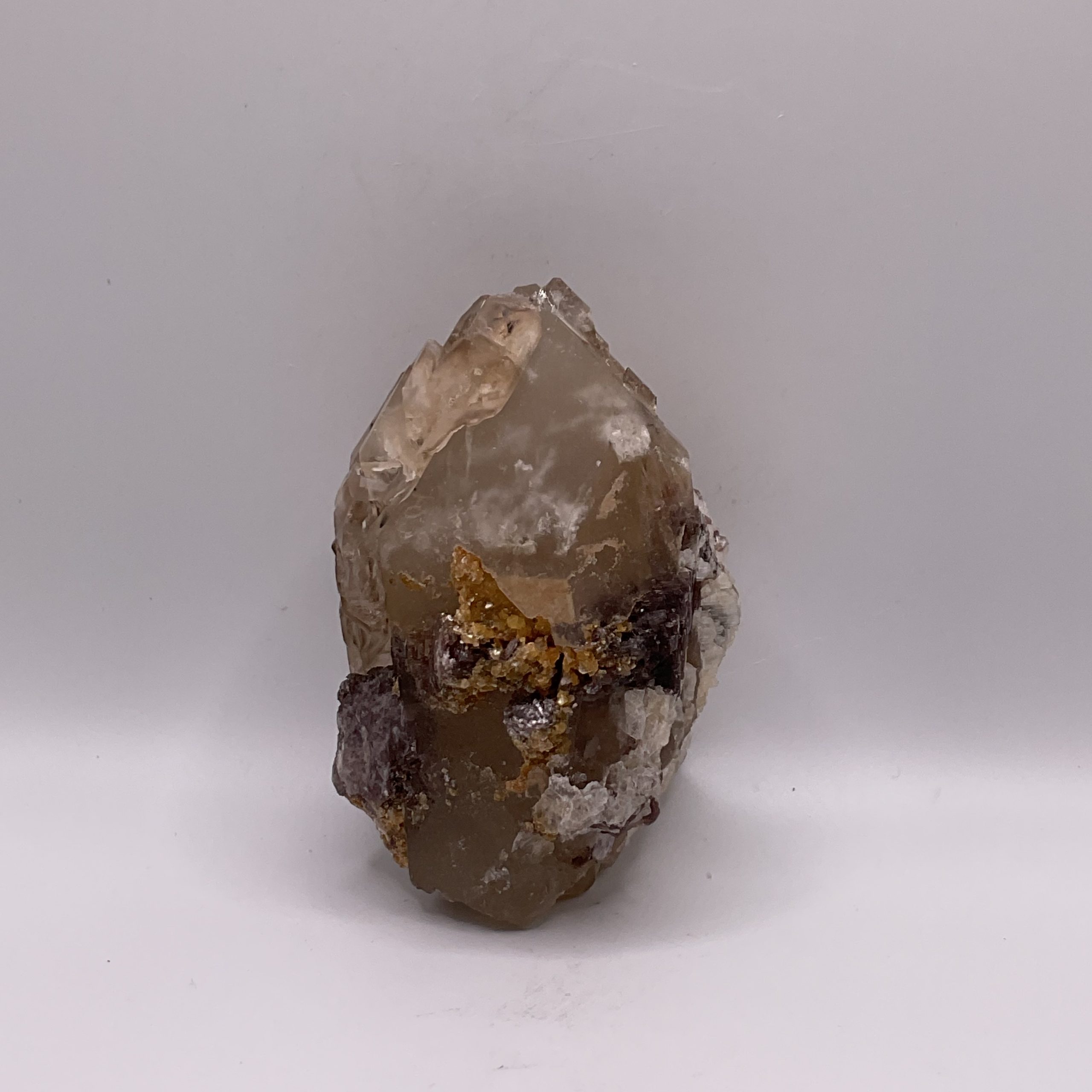 Smoky elestial quartz & mica/ calcite - Image 2