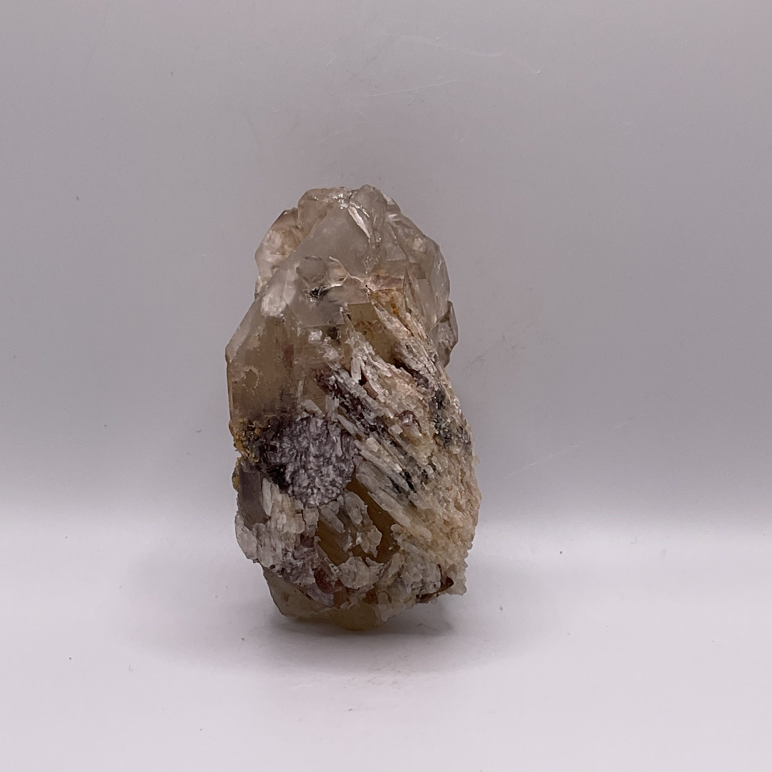 Smoky elestial quartz & mica/ calcite - Image 3