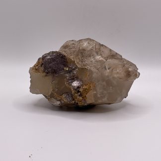 Smoky elestial quartz & mica/ calcite