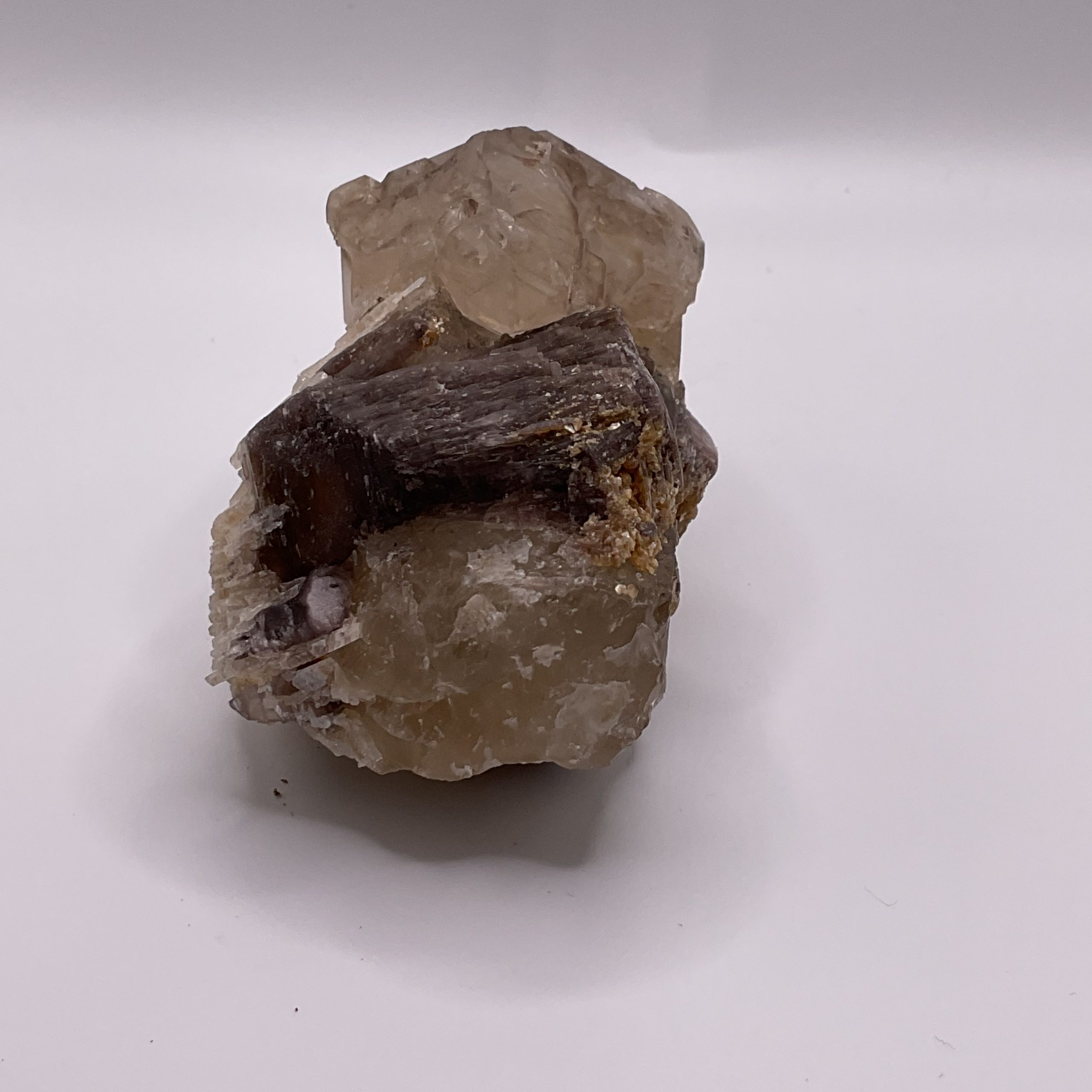 Smoky elestial quartz & mica/ calcite - Image 5