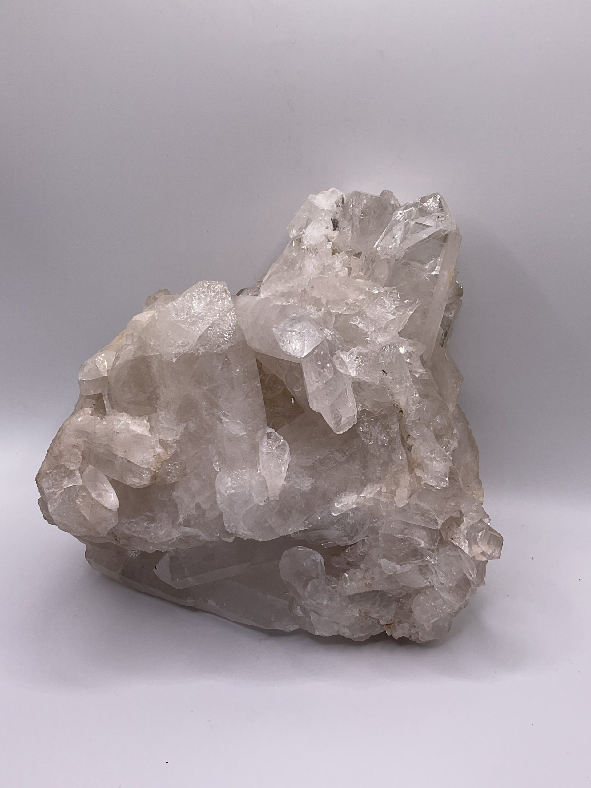 Large clear quartz clusters